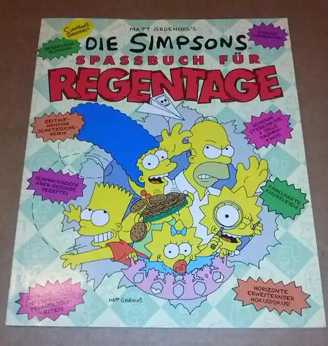 Groening, Matt: Die Simpsons - Spaßbuch für Regentage - Übersetzung aus dem Amerikanischen: Timothy Stahl - erste Auflage - Simpsons Sonderheft. 