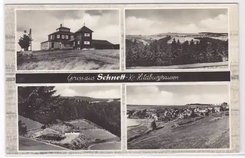AK Gruss aus Schnett Kreis Hildburghausen Mehrbildkarte 1966 gelaufen. 