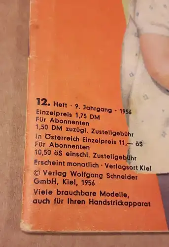 Elsa (Hrsg.): Elsa - Handarbeit und Wäsche - Die Frauenhilfe - 9. Jahrgang 12/1956 - Heft 12 - erscheint monatlich - Mit passendem Arbeitsheft und dazugehörigem Schnittbogen. 