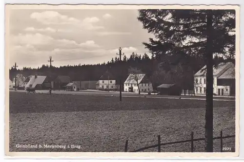 AK Gelobtland Marienberg Erzgebirge Teilansicht, Karl Thiele's Gaststätte, 1962 gelaufen. 