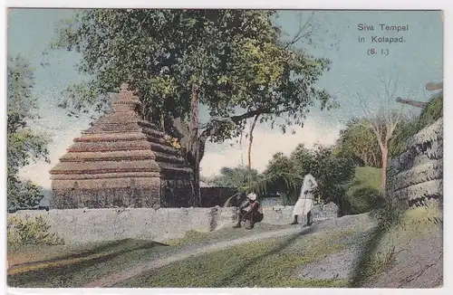 AK Siva Tempel in Kotapad (S. I.) 1912 gelaufen. 