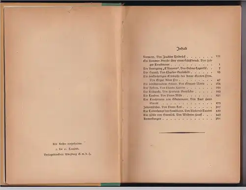 Delbrück, Joachim (Hrsg.): Das Buch der Schiffbrüche. Herausgegeben von Joachim Delbrück. Mit 13 Bildbeigaben von Wilhelm Thöny. 