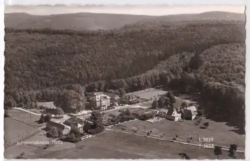 AK Johanniskreuz Pfalz Gasthaus Pension Hch. Braband Trippstadt Luftbild 1961 gelaufen. 