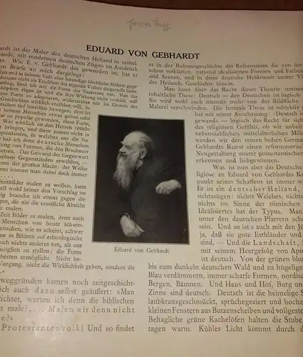 Koch, D. theol. David: Eduard von Gebhardt - Broschur mit Text zum Künstler und vielen Bildern - auf den ersten vier Seiten textliche Einleitung mit...