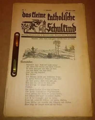 Rektor Heinrich Wimmer (Hrsg.): das kleine katholische Schulkind - Konvolut - folgende 16 Hefte sind vorhanden (Preis gilt für alle Hefte zusammen): 3. Jahrgang November...