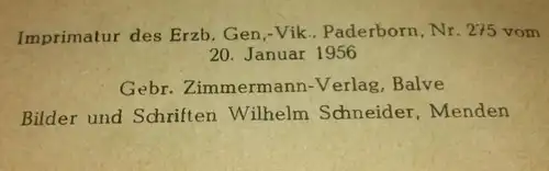 Schneider, Wilhelm: Mendener Kreuztracht / Bilder und Schriften: Wilhelm Schneider, Menden - Inhalt: Aus der Geschichte der Karfreitagsprozession / Gebet zu Beginn der Bußfahrt /...