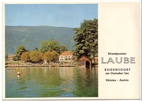 AK Österreich Strandpension Laube Bodensdorf am Ossiacher See Kärnten Austria ungelaufen. 