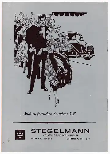 Landestheater Detmold Programmheft. Intendant Otto Will-Rasing. Spielzeit 1953-54/11. Bebildert und illustriert! Werbeanzeigen enthalten. 