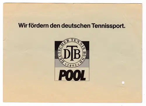 Eintrittskarte DTB 1990 Nationale Tennismeisterschaften Braunschweiger Tennis- und Hockey-Club e.V