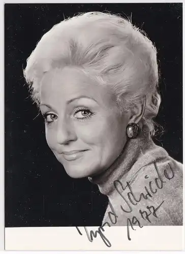Autogrammkarte Ingrid Schröder signiert 1977