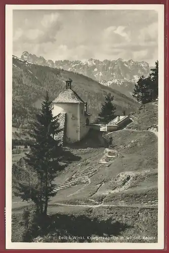 AK Reit i. Winkel, Kriegerkapelle m. wilden Kaiser, 1954 gelaufen. 
