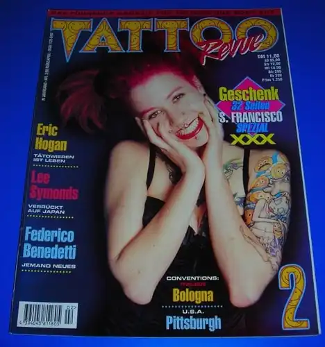 FLAMINGO (Hrsg.): Tattoo Revue Nr. 2/98 - IV. Jahrgang März/April 1998 - Das führende Magazin für Tattoos und Body Art - Themen u.a. Eric Hogan, Lee Symonds, Federico Benedetti / ISSN 1123-8992. 