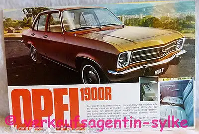 477: Opel 1900R + RS von 1971 - Prospekt, Automobilia, Broschüre, Autos, Heft
