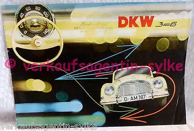 405: DKW 3=6 - Prospekt, Automobilia, Broschüre, Autoheft, Sammlerheft, Autos
