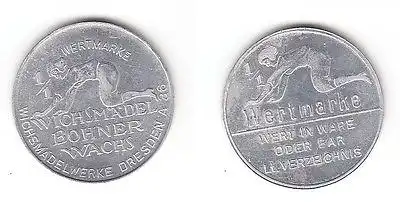 Wertmarke 1/1 Wertmarke 1930 "Wichsmädel Bohnerwachs" Dresden Sachsen (113007)