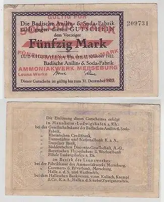 500000 Mark Banknote Inflation Ammoniakwerk Merseburg 1923 (111835)