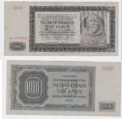 1000 Kronen Banknote Böhmen und Mähren 24.10.1942 (117360)
