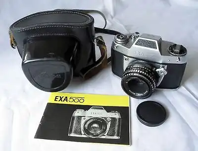 EXA 500 mit Domiplan 2,8/50 Meyer Optik Görlitz und Anleitung & Tasche (118708)