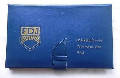 Seltene DDR Mappe mit 8 Medaillen überreicht vom Zentralrat der FDJ (106020)
