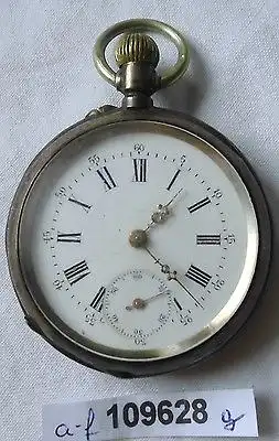 Seltene Herren Taschenuhr 800er Silber Marke Merkur um 1920 (109628)