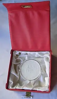 DDR Porzellan Medaille DRK "Spende Blut rette Leben" im Originaletui (113786)