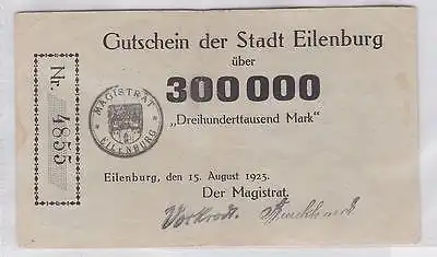 300000 Mark Banknote Inflation Stadt Eilenburg 15.08.1923 (118987)