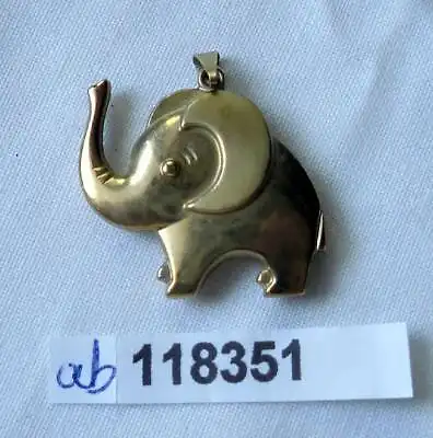 Dekorative Kettenanhhänger 333er Gold als niedlicher Elefant (118351)