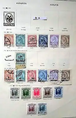 Schöne hochwertige Briefmarkensammlung Albanien 1913 bis 1937