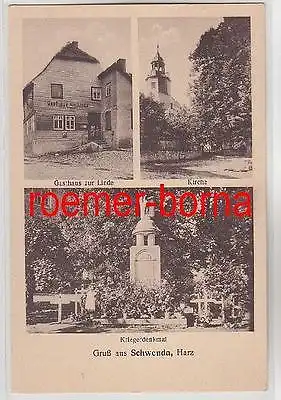 79634 Mehrbild Ak Gruß aus Schenda Harz Gasthaus zur Linde usw. um 1920