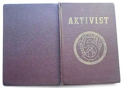 DDR Ausweis zum Aktivist des 5 Jahrplan 1954 Bitterfeld (111319)