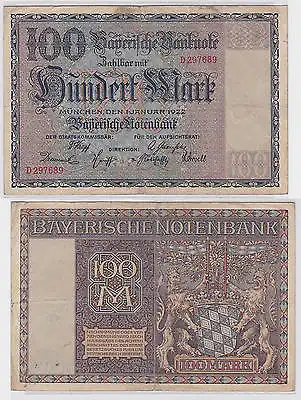 100 Mark Banknote Bayerische Notenbank München 1.1.1922 (121761)