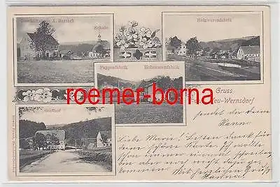 74954 Mehrbild Ak Gruss aus Neu-Wermsdorf Geschäftshaus A. Barthel usw. 1903