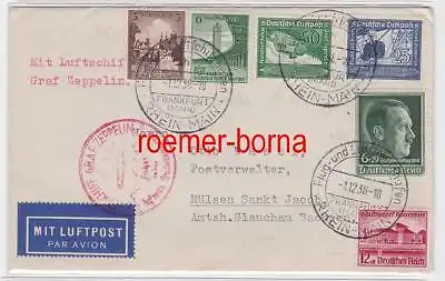 83648 Zeppelin Brief Sudetenlandfahrt 1938