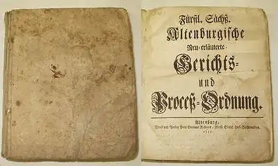 Altenburgische Gerichts und Proceß Ordnung (17902)