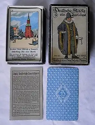 Deutsche Städte ein Quartettspiel im Originalkarton um 1930 (116024)