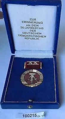 DDR Erinnerungsmedaille "20 Jahre DDR" 1969 im Originaletui (100215)