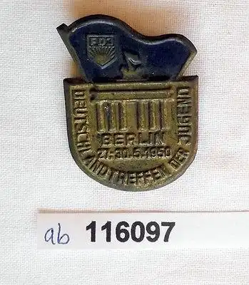 DDR Blech Abzeichen Berlin Deutschlandtreffen der Jugend 27.-30.5.1950 (116097)