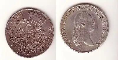 2/3 Taler Silber Muenze Sachsen Friedrich August III. 1775 E.D.C. 1775 ss+