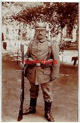 79771 Foto Ak feldgrauer Soldat Infanterie Regiment 27, 1.Weltkrieg
