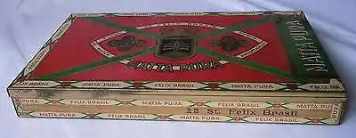 Seltene Blechdose Zigarettenfabrik La Coruna Matta Pura um 1930 (113675)