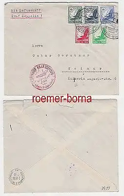79625 Zeppelin Brief Fahrt übers befreite Sudetenland 01.12.1938