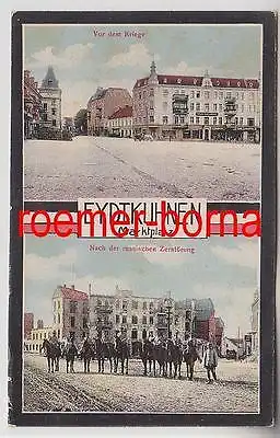 73183 Mehrbild Feldpost Ak Eydtkuhnen Tschernyschewskoje Marktplatz 1915