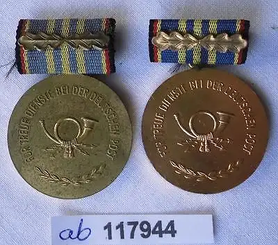 2 x DDR Treuedienstmedaille der Deutschen Post in Gold (117944)