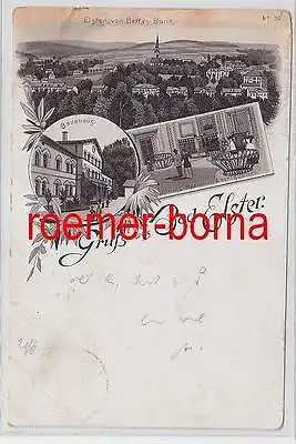 80023 Ak Lithographie Gruss aus Bad Elster Badehaus usw. 1894