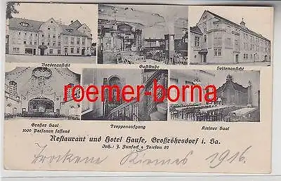 76150 Feldpost Ak Großröhrsdorf Restaurant und Hotel Haufe 1916
