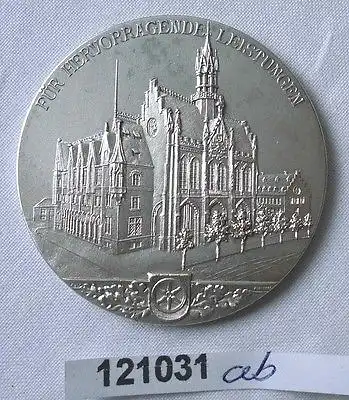 Seltene versilberte Medaille Thüringer Ausstellung Erfurt 1906 (121031)
