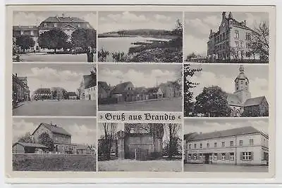 70451 Mehrbild Ak Gruß aus Brandis Bahnhof usw. 1943