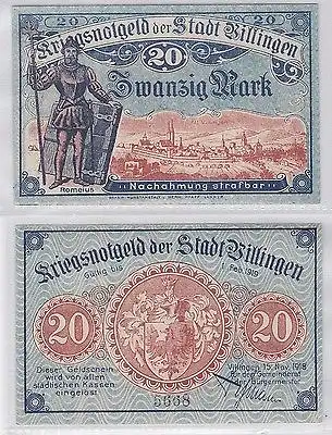 20 Mark Banknote Kriegsnotgeld Stadt Villingen 15.November 1918 (120100)