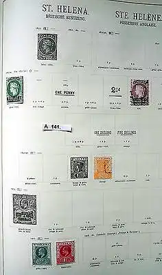 Kleine Briefmarkensammlung St.Helena Britische Besitzung ab 1863