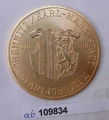 DDR Medaille Stadtjubiläum Chemnitz Karl Marx Stadt 1165-1990 (109834)